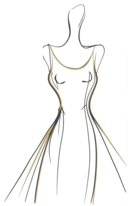 Silhueta feminina da identidade oficial D'Andrade Moda